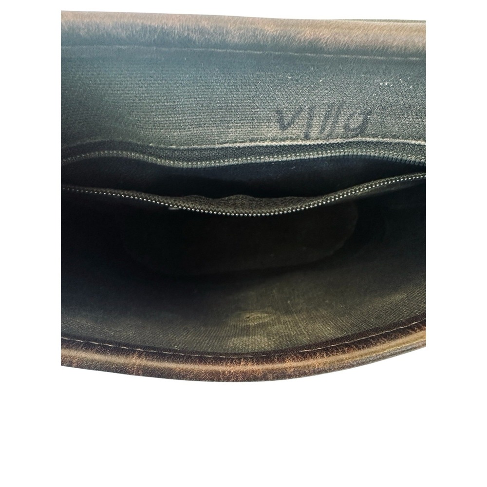 Vintage Brighton Cheryl Crossbody Leather Bag Alligator Embossed Black Brown 90s - Picture 11 of 16